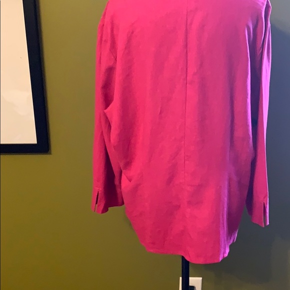 Sag Harbor Fuchsia Blouse, Size XL - Picture 3 of 4